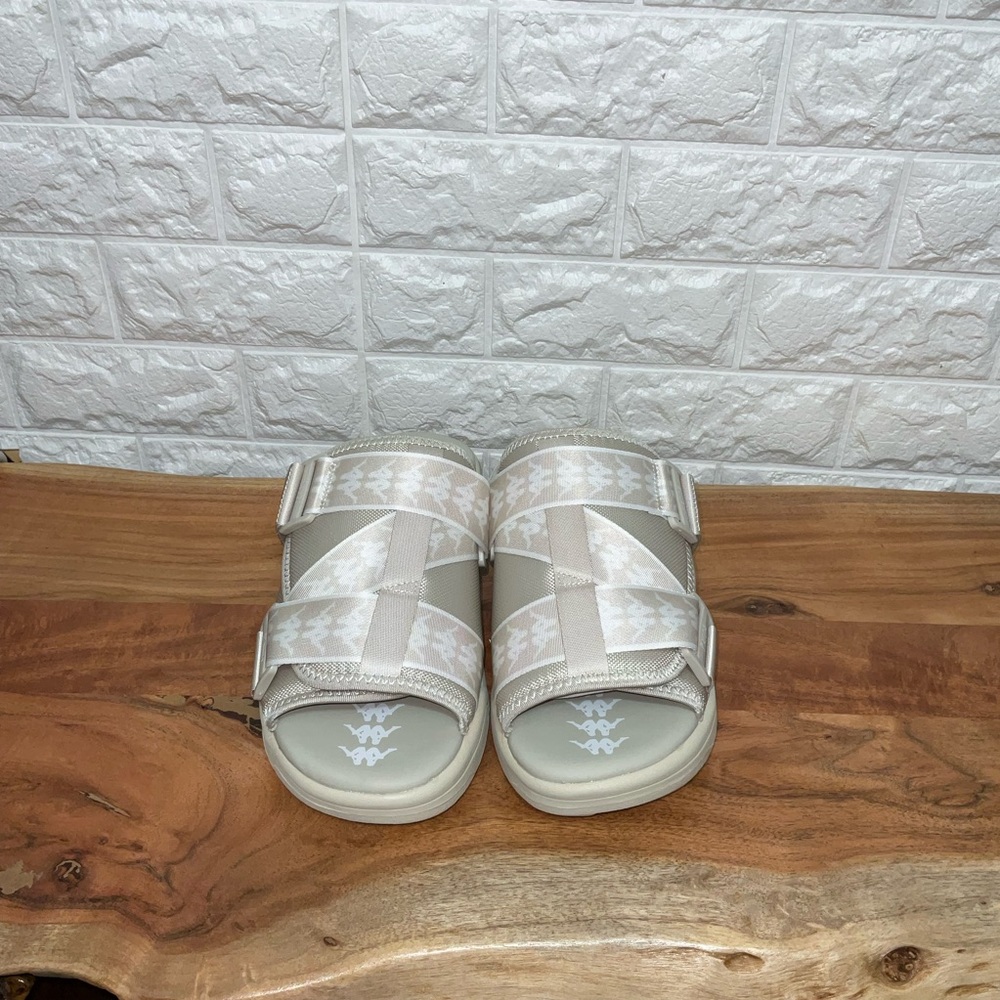 Kappa 222 Banda Mitel 1‎ Sandals Slides White Off-White Men’s 12 / EU 46 New